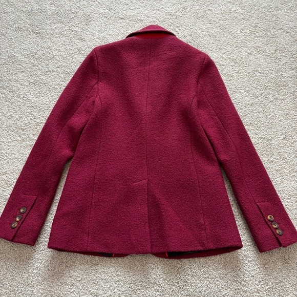 Boden Marylebone Textured Blazer Womens 4 Burgundy Red Classy Professional - Picture 8 of 10